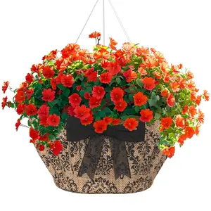 Hanging Basket Jacket - The Syracuse - Bringing Beauty to Your Garden, Home, or Business. Simply pull the "jacket" over your Hanging Basket or Flowerpot and Elevate Your Style!