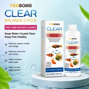 Yegbong Aquarium Water Clarifier – Crystal Clear Fish Tank Water, Removes Mud & Debris, Controls Algae Growth, Keeps Aquariums Clean & Healthy, Easy & Safe for All Fish