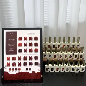 24 Color Muse Nail Polish Gel Set with Swatch Card, Professional Manicure Kit for Salon Use, Display Nail Colors Effectively, Gel Nails