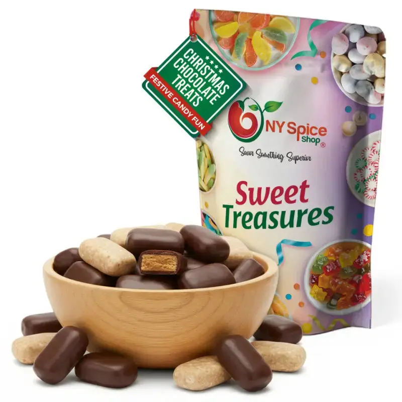 NY Spice Shop - Triple Chocolate Toffee - Twisted Toffee - 8oz, 1lb, 3lb - Premium Handcrafted Milk, Dark & White Chocolate Toffee - Crunchy Toffee Interior With Smooth Chocolate Exterior - Twisted, Irregular Toffee - Snacking, Gifting, Dessert Topping