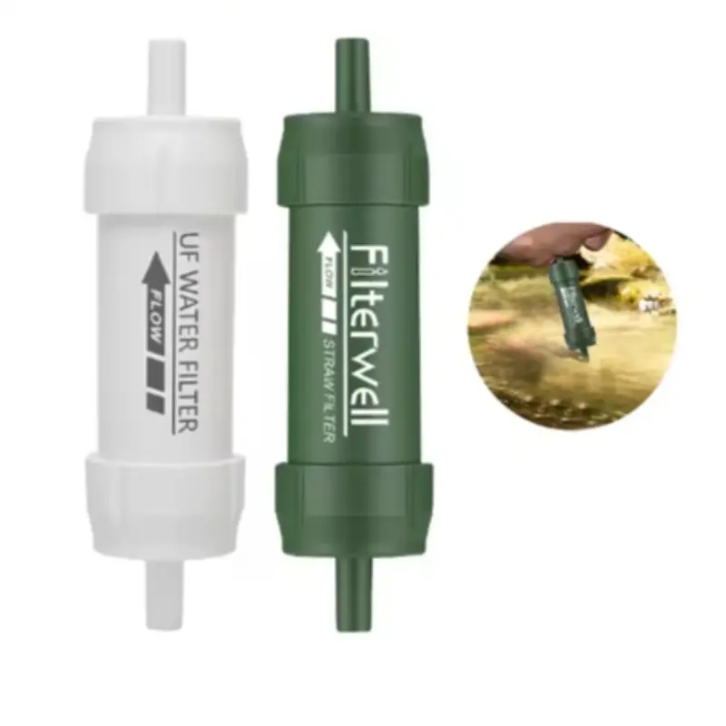 Portable Mini Water Filter, Abs Purifier for Outdoor Hiking, Camping, Travel, Emergency Use, Essential Camp Gear, Compact Durable Filter, Water Filtration System