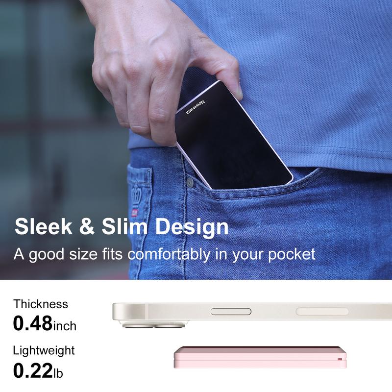 Newmowa Magnetic Phone Vlog Selfie Monitor Screen, 1080P Wireless Recording, Using Phone Rear Camera for Selfie Vlog Live Stream TikTok, Compatible with iPhone(Support 4K 30fps Wired Recording)