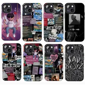 Rapper Junior H Sad Boyz 4 Life Album Art Music Merch Heavy Duty Tough Phone Case Suitable for iPhone 17-11 Pro Max/Plus and  Samsung Galaxy S23-25