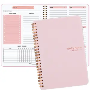 1 PC Practical and Simple Multi-Color Weekly Planner, Portable Size, High-Quality Paper with Detailed Planning Tables, Ideal for Schedule Management and Gifts, Perfect for Office Workers' Daily Work and Holiday Planning