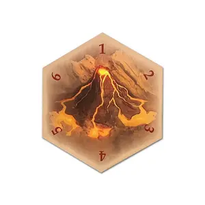 Volcano Hex compatible with Catan's Settlers of Catan, Seafarers & Catan Expansions