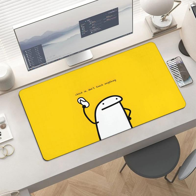 Gaming Mouse Pad with Non-Slip Rubber Base Yellow Cartoon Design for Enhanced Control and Precision 1pc Ideal for Gamers