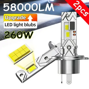 2-Pack H4 H7 LED Bulbs, Ultra-Bright 260w 58000lm, Car Fog Lights, 6000k, 12V 24v, Plug-And-Play, H1 H11 9005/hb3 9006/hb4 H8 H9