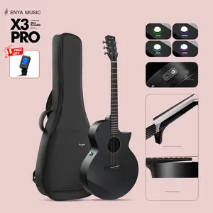 【Enya X3 PRO Acoustic-Electric Guitar】MINI Carbon Fiber Travel Guitar - 36" 3/4 Size with Built-in Effects & Wireless Speaker, Includes Gig Bag & Cables - Ideal for Professional & Stage Performance  Christmas Gift, TikTokShopHolidayHaul