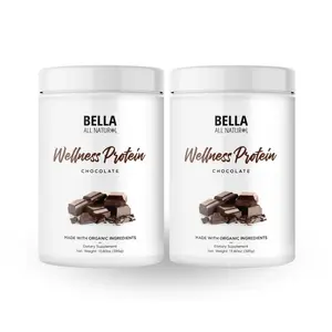 2 Pack Bella All Natural Wellness Protein - Chocolate Flavor - Organic Plant Based Protein