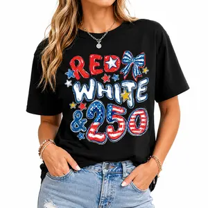 Comfort Colors 250th Anniversary Shirt, Red White and 250 Tee, 4th of July Shirt, Preppy Patriotic Tee, USA America Shirt, Flag Tshirt Freedom Flag T-Shirt Patriotic Justice Oversized T-Shirt funny graphic tee Cotton Sarcasm T-Shirt