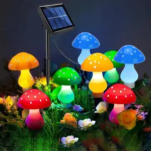 Upgraded Outdoor Solar Garden Lights, Outdoor Garden Lighting, 8/12/20 Pack Mushroom Design, Waterproof Landscape Fairy String Lights for Yard Decor