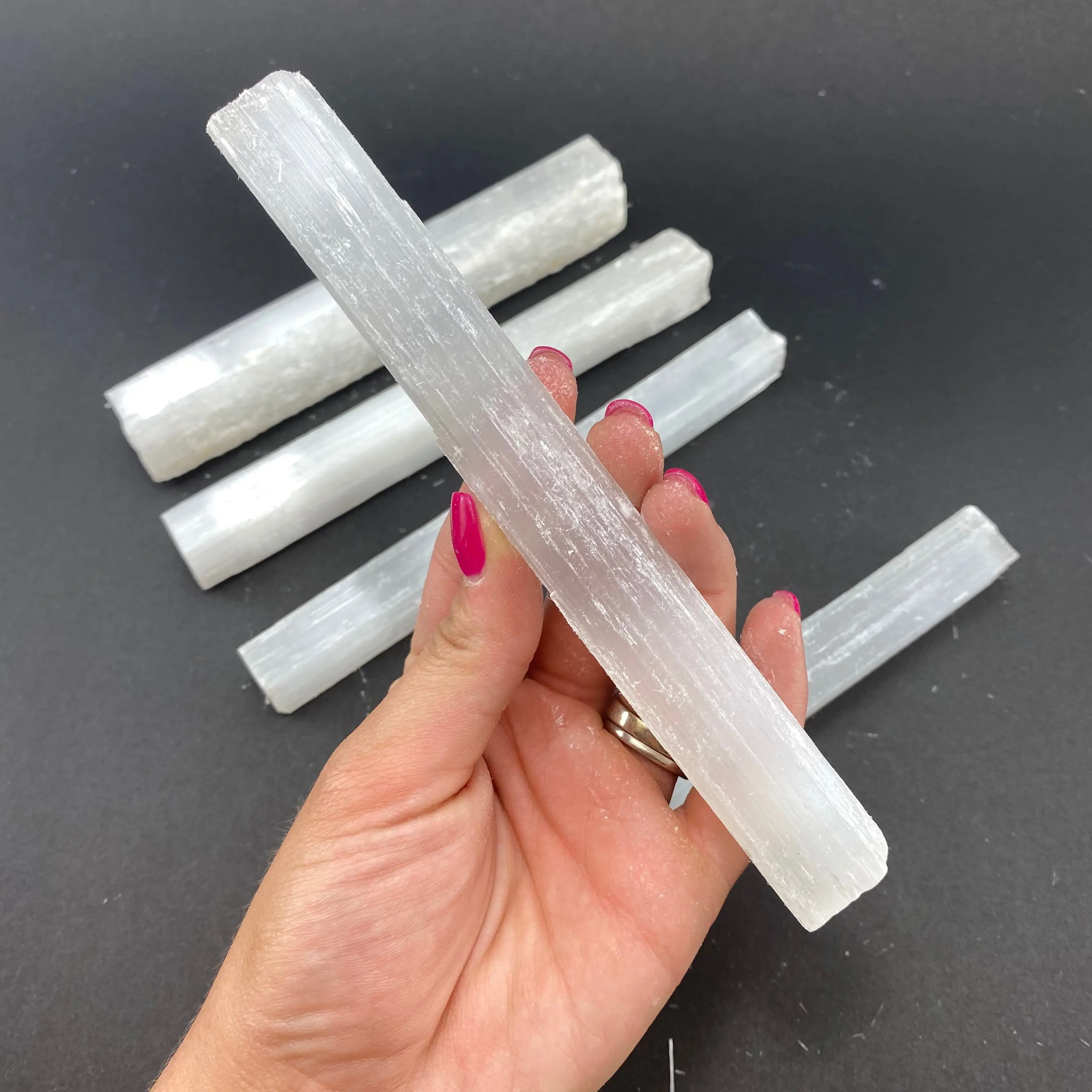 15cm Rough Selenite Stick, Selenite Stick, Rough Selenite, Medium Selenite