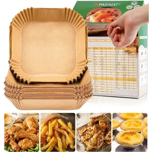 Disposable Paper Liners, 120 count Square Airfryer Parchment Cooking Non-Stick Liner Accessories, Microwave Oven, Frying Pan, Oil-proof Air Fryers Filters Sheet for 2 3 4 4.5 Qt Baking Basket Bakeware Utensils