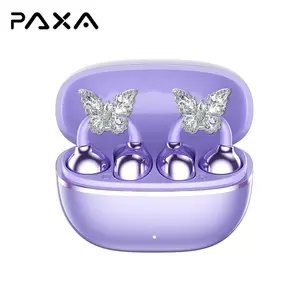 PAXA Earclip C7 Wireless Earphones with Clip-On Design, Upgraded Panoramic Sound, Comfortable Fit, IP45 Waterproof Sports Earbuds, Audio Wireless Headphones for Music, Calls & Workouts