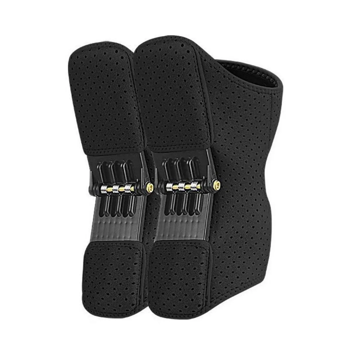Build in 3 Springs Knee Support Brace Compression Patella Joint Knee Booster Protective Gear for Hiking Squat Weightlifting Gym Sports