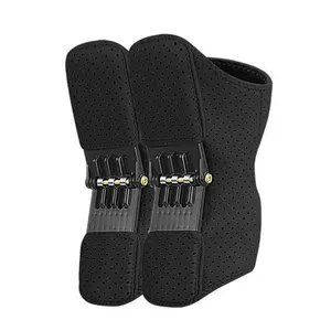 Build in 3 Springs Knee Support Brace Compression Patella Joint Knee Booster Protective Gear for Hiking Squat Weightlifting Gym Sports