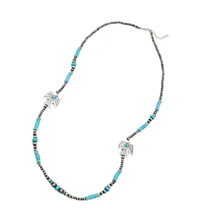 Bohemian Vintage Natural Stone Choker Necklace for Men Ethnic Style Neckchain