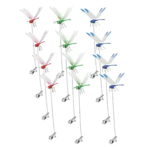 4/12Pcs Versatile Hat Accessory,Indoor & Outdoor Fake Dragonfly Rod Clip, Dragonfly Clip Bug Repellent, 3D Artificial Dragonfly Hat Clips, Simulated Patio Decor Gardening, Multicolor Waterproof, Easy Attachment Mosquito repellent DRAGONFLY