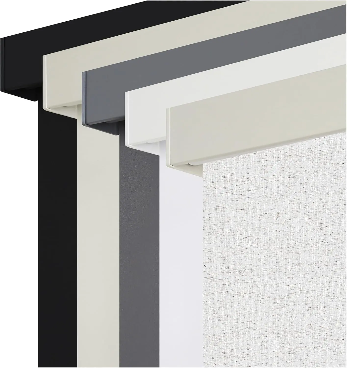Cordless Blackout Roller Shades Blinds for Windows Free-Stop,Pull Down Room Darkening with Valance,Thermal Insulated Woven Fabric Window Door Blinds for Home,Office,Linen 49" W x 72" L