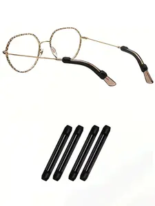 Soft Silicone Glasses Temple Sleeves, Non-Slip & Elastic, Comfortable Ear Clips for Reading & Sports Glasses, Clear Design, Glasses Grips