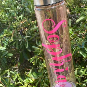 Personalized 18oz Clear Water Bottle - Reusable and Perfect for Hydrating - Drinkware