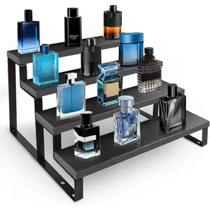 Cologne Organizer for Men,4 Tier Perfume Organizer for Dresser  Cologne Stand with Anti-Slip Washers for Party,Makeup,Figures,Cupcake,Perfume,Dessert,Display Risers Stand for Organize