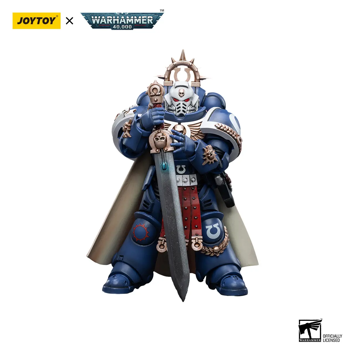 Joytoy 1/18 PVC-ABS Ultramarines Primaris Captain Action Figure JT3297 - Fully Articulated, High-Detail PVC Collectible Toy for Ages 12+