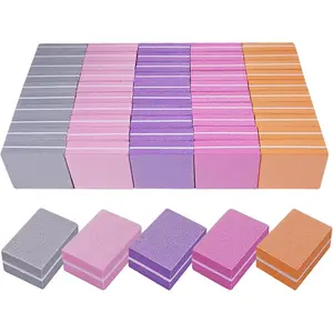 Four-Sided Polish Nail File Blocks Nail Buffers (50 Pack), Mini Buffer Block Nail File for Acrylic Nails and Natural Nails, 100/180 Grit Nail Buffer Block Bulk Buffing Blocks for Nail Buff Professional Manicure File Blocks Set Pink