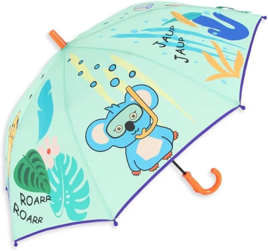 Milk&Moo Stitch Umbrella for Girls and Boys Umbrella, Toddler Umbrellas for Girls and Boy, Pongee Fabric, Lightweight, Wind Proof, Quick Dry, Safety Beads on the Edges, 33 Inch, 6-8 Years