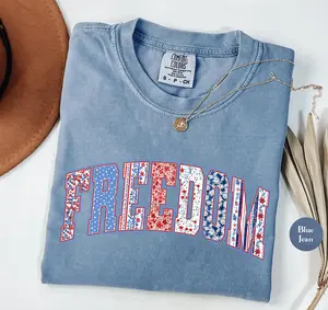 Comfort Colors 250 Years Of Freedom Graphic T Shirt, Independence Day TShirt, USA Anniversary 4th Of July Shirt, Preppy Patriotic Tee