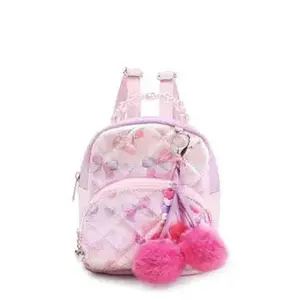 OMG Quilted Metallic Cherry Print Micro Mini Backpack