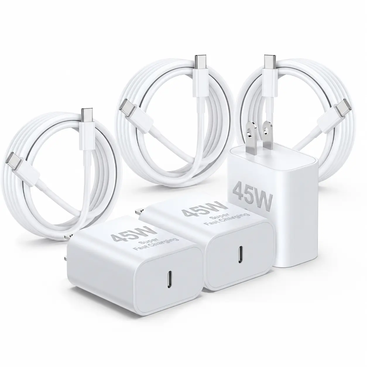 iPhone 16 Pro Max Charger Fast Charging, 45W USB C iPhone 16 Super Fast Charger Block with 10ft Long Type C Charging Cable Cord for iPhone 16/16 Pro/16 Pro Max/16 Plus/15/15 Pro Max/15Pro/Plus/S25