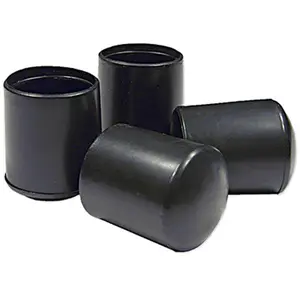 Richelieu America  1 in. TruGuard Vinyl Leg Tip, Black - Pack of 4