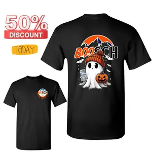 [SALE OFF 50%] Boosh Light Cute Boo Ghost Halloween 2 Sided T-Shirt, Busch Light Halloween Shirt For Men And Women, Halloween Cute Ghost Trendy Shirt Menswear Top
