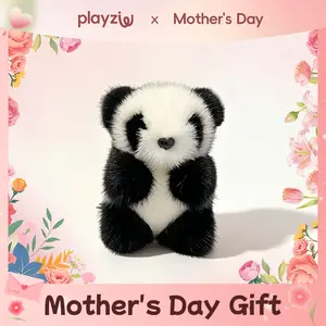 Adorable plush panda keychain, handcrafted, cute panda-shaped bag charm, girls' holiday gift, handmade pom-pom keychain