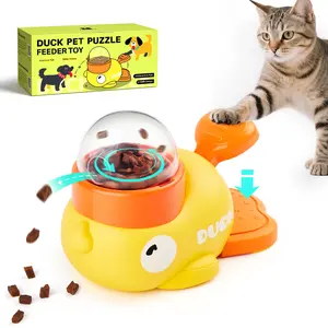 Potaroma Interactive Cat Puzzle Treat Dispenser Toy, Duck-Shaped Food Slow Feeder for Cats and Small Dogs Enrichment, IQ Training and Exercise 8.6 Inches
