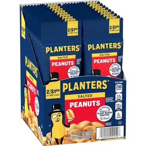 PLANTERS Salted Peanuts Snack, 1.75 oz Packs (Pack of 18)