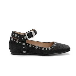 MYSTIC Stud-Detail Ankle Strap Ballet Flats – Sweet Style