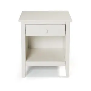 Versatile White Bedside Shelf, ideal for Any Bedroom Style