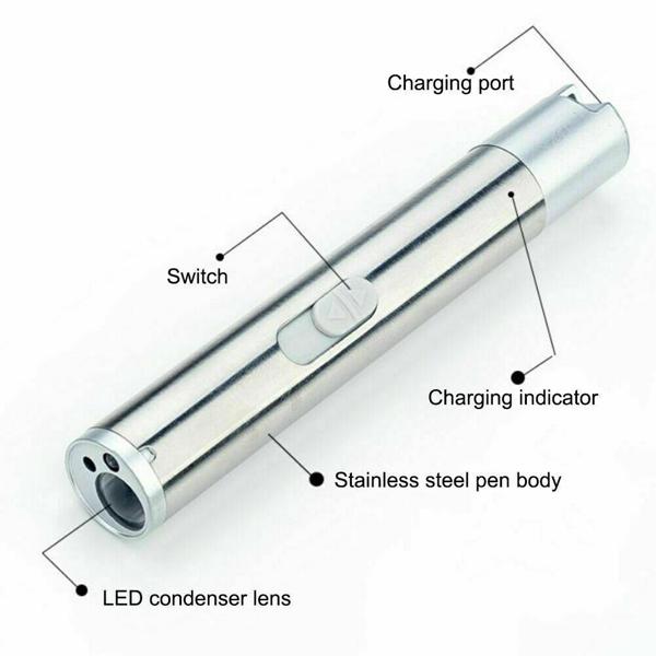 Interactive Cat Laser Pointer – 3-in-1 Design with Red Laser, LED & UV Light, USB Rechargeable, Perfect for Playtime, Tiring Out Kittens & Bonding with Your Cat