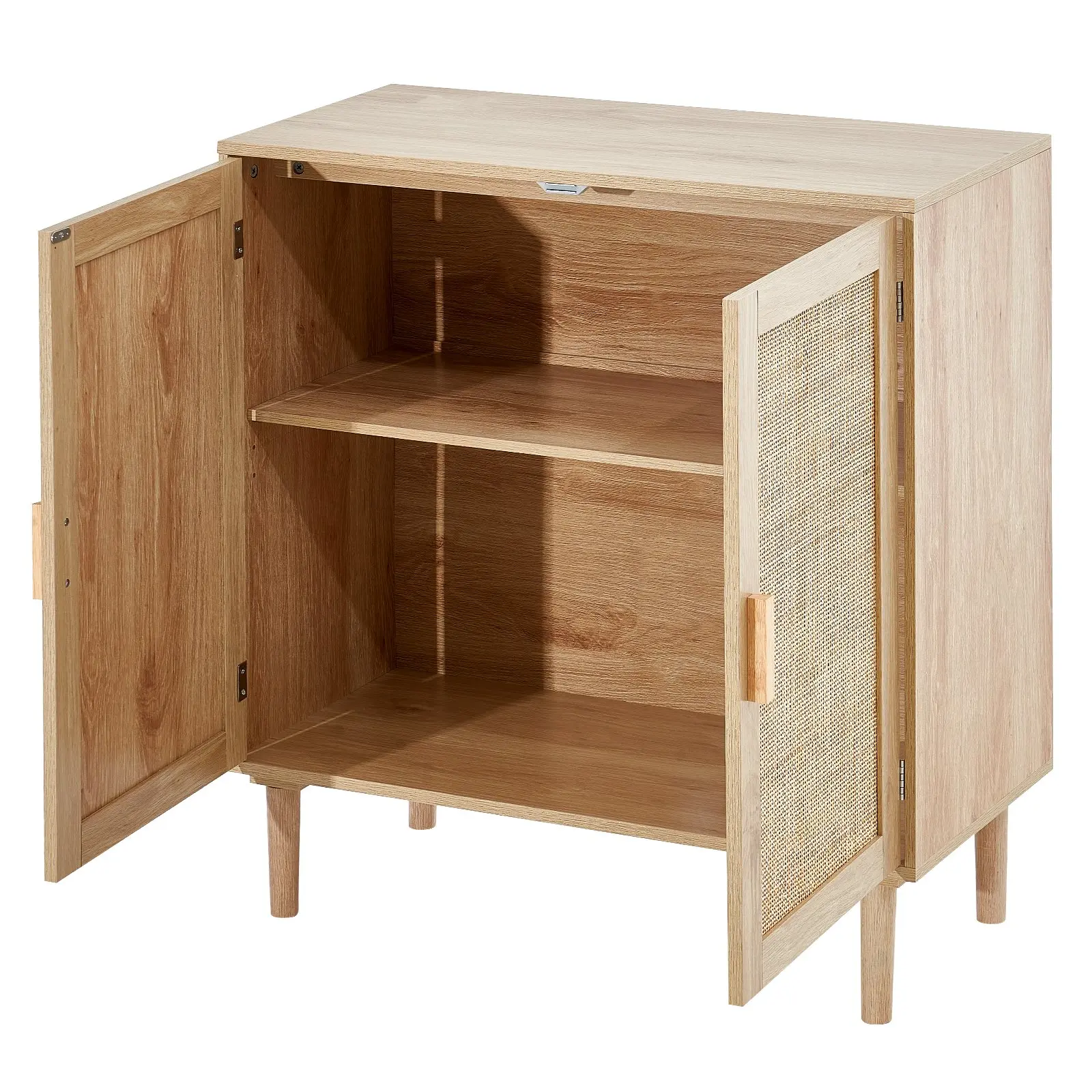 【summerfinds】VEVOR Rattan Cabinet Storage with 2 Magnetic Doors & Adjustable Shelves Natural, Shoe Cabinet Storage, Storage Furniture
