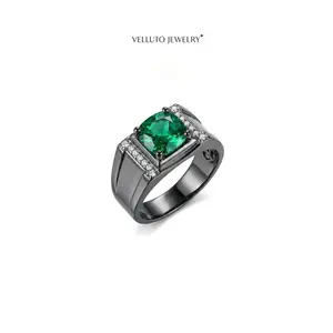 Platinum-Plated Green Moissanite Adjustable Ring, 2.0 Carat Total Weight – Heart Cut, Excellent Cutting, A Must for Dates