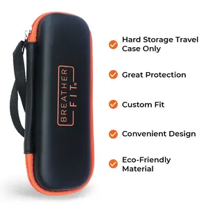 Breather Fit Case – Black Storage Case Only, Water-Resistant & Eco-Friendly, Compatible with Breather Fit Respiratory Trainer (Device Not Included)