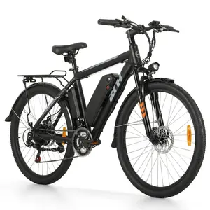 ZNH-02 26 Inch Electric Bike, 500W Peak Motor Adult Ebike, 36V 10.4Ah Removable Battery, 7 Speed Commuter Electric Bicycle, Dual Disc Brake & Shock Absorber, All Terrain City Mountain E-Bike for Adults