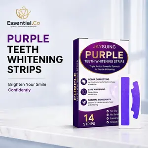 Instant Purple Teeth Whitening Strips - 7/21 Whitening Sessions - Peroxide-Free, Non-Sensitive, Enamel-Safe Nano-Hydroxyapatite Formula