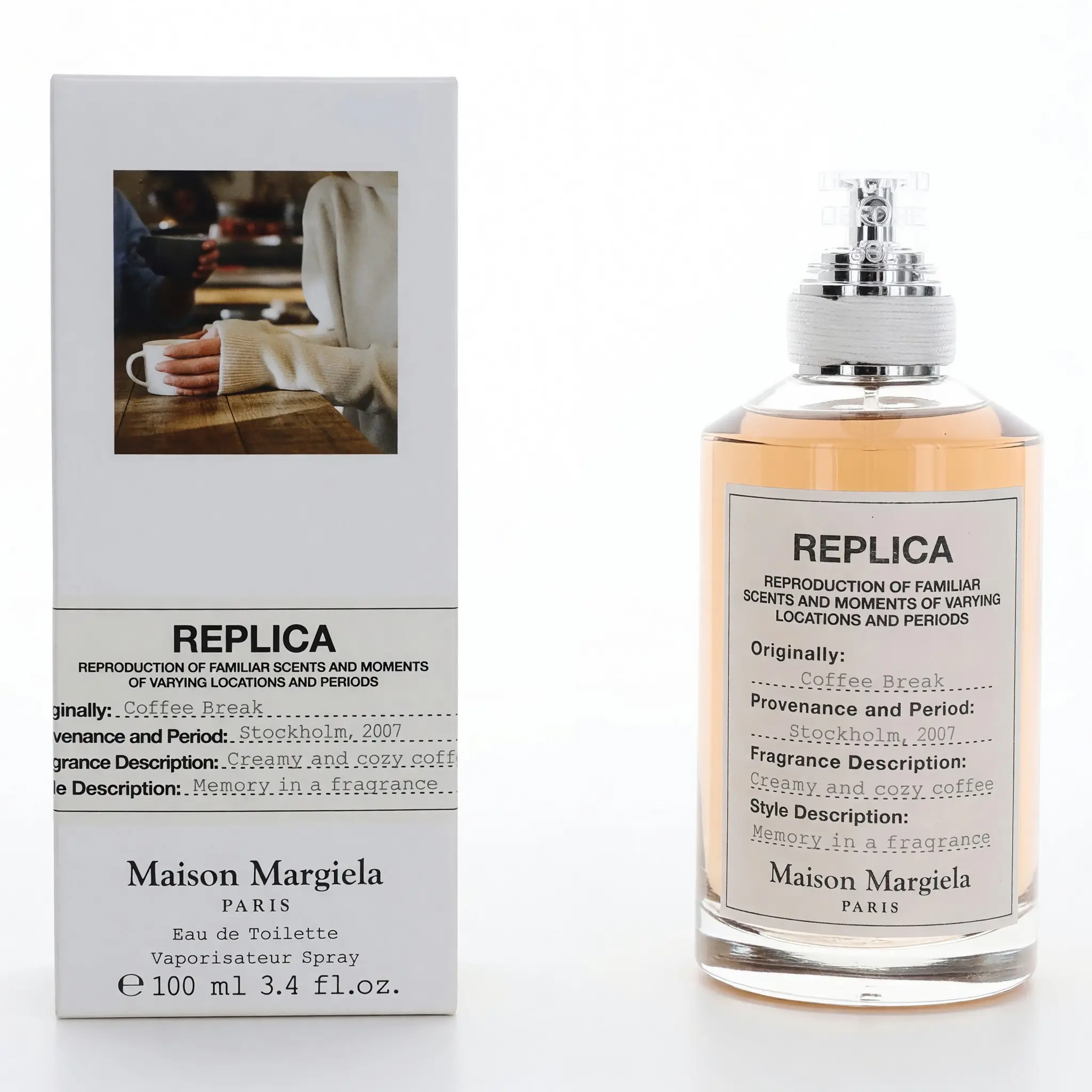 Replica Coffee Break by Maison Margiela, 3.4 oz EDT Spray for Unisex, Vanilla, Spray Bottle, Cedar, Unisex Fragrance, Comforting Vanilla