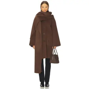 L'Academie by Marianna Melba Wool Coat in Mocha