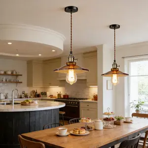 E27 Loft Vintage Pendant Lights AC 90-260V Glass Hanging Lamp Luminaire Indoor Lighting Dinning room Kitchen Kitchen Island Light Home Decor Modern Bedroom Pendant Lamps Smoke Grey