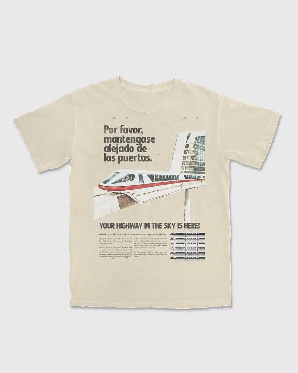 Youth and Adult The Monorail Tee, Fast Past, Funny Magic Kingdom Graphic Tee, Shape Unisex Shirt