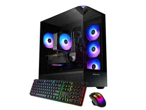 iBUYPOWER Element Gaming PC Desktop Computer AMD Ryzen 7 8700F CPU, NVIDIA GeForce RTX 5060Ti 16GB GPU, 32GB DDR5 RAM, 2TB NVMe SSD, Windows 11 Home, Keyboard, Mouse  Black